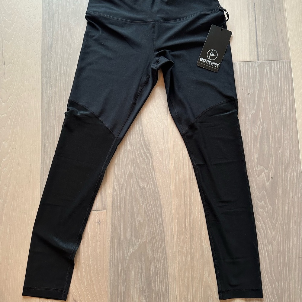 Brand new 90 Degree by Reflex Black Mesh Leggings